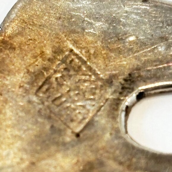 Vtg Sterling Silver Abalone Drop Dangle Earrings Tear Drop Screw Back 2" - Picture 4 of 5